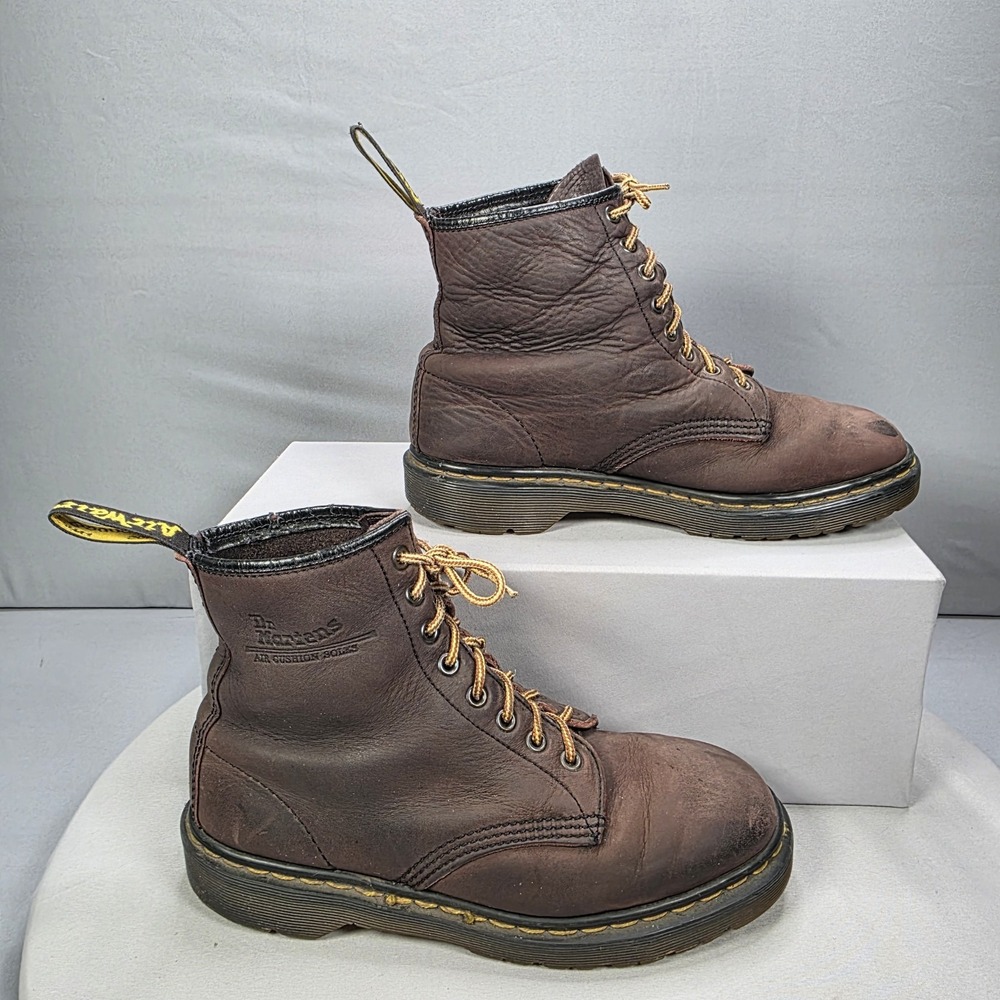 Vintage Dr. Martens 1460 Made in England Brown Crazy Horse Leather Boots UK 7